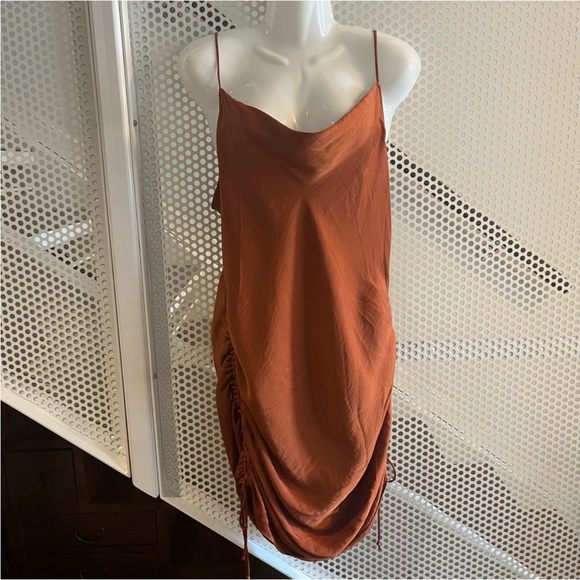 Free People Intimately Day to Night Midi Slip Dress Size Medium in Cinnabar NWT - Picture 7 of 13